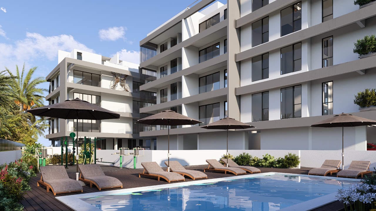 1520-Pool-view Modern 2 Bedroom Apartment in Livadia