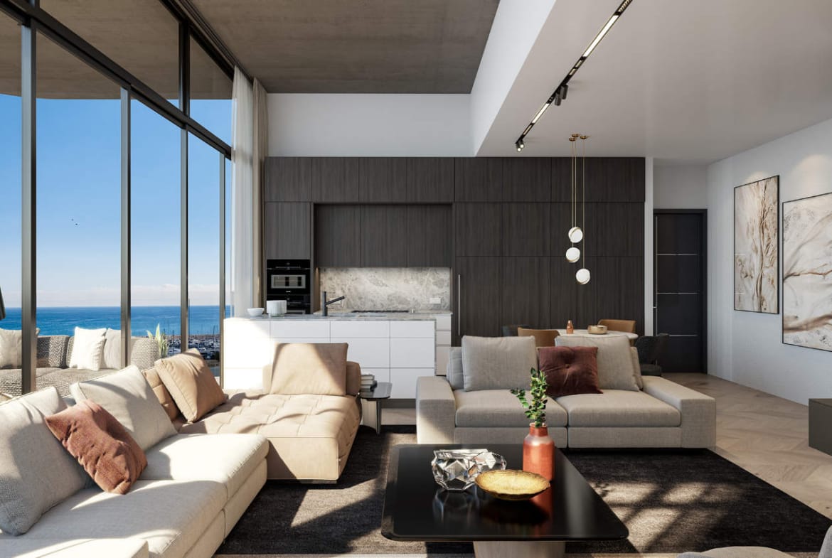 Exclusive Top Floor Apartment With Sea Views