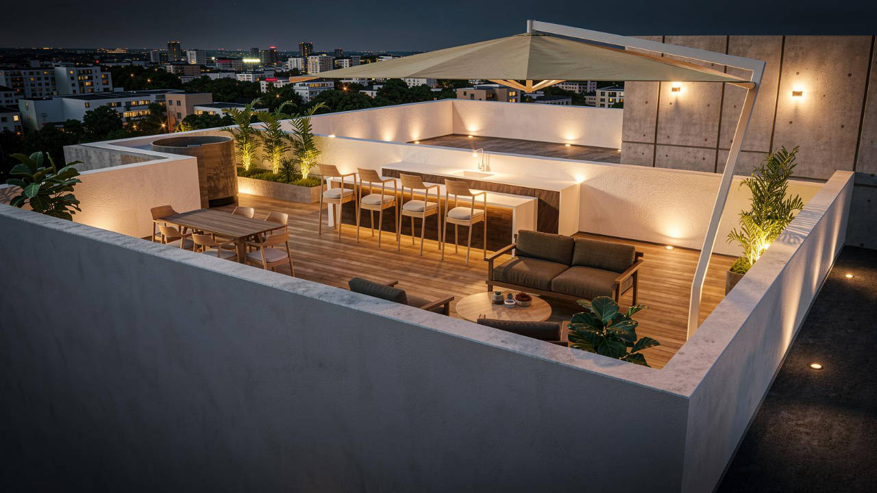 Spacious Penthouse with Roof Garden